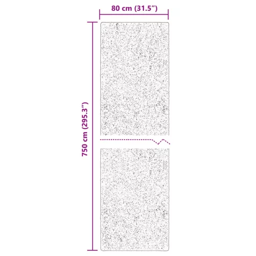  Területszőnyegek HUARTE Krém 750 x 80 cm Poliészter