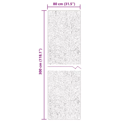  Területszőnyegek HUARTE Homokszín 300 x 80 cm Poliészter