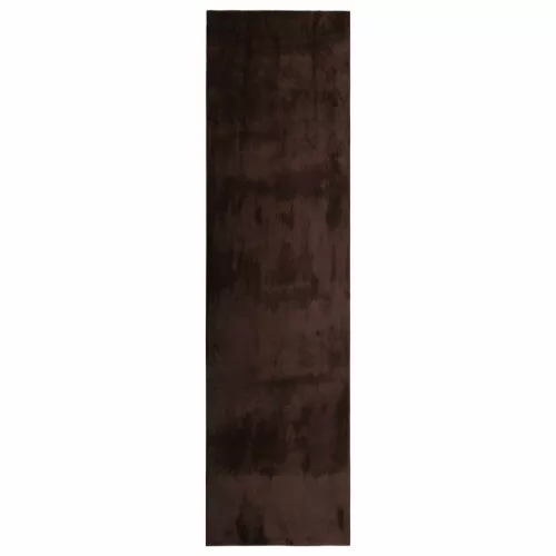  Közepes szálú, puha és mosható szőnyeg HUARTE Barna 500 x 80 cm