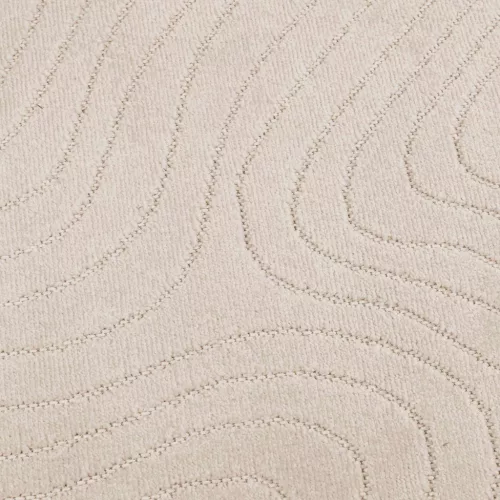  Területszőnyegek Kerek HUARTE Bézs Ø 160 CM Poliészter