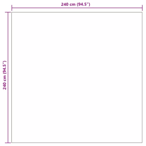  Területszőnyegek Négyzet HUARTE Zöld 240 x 240 cm Poliészter