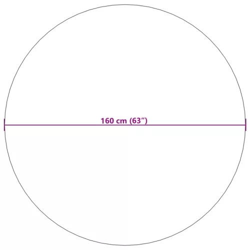  Területszőnyegek Kerek Antracit Ø 160 CM