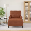  PÁRÁS FOTEL párnával Barna 91 x 157 x 91 cm Antik PU