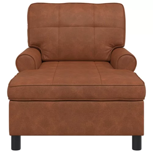  PÁRÁS FOTEL párnával Barna 91 x 157 x 91 cm Antik PU