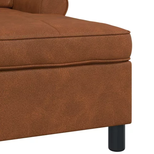  PÁRÁS FOTEL párnával Barna 91 x 157 x 91 cm Antik PU