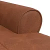  PÁRÁS FOTEL párnával Barna 91 x 157 x 91 cm Antik PU