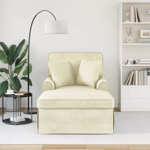  Fotel Loungba Szoknyával Krém 91 x 157 x 91 cm Kábelt Szövet