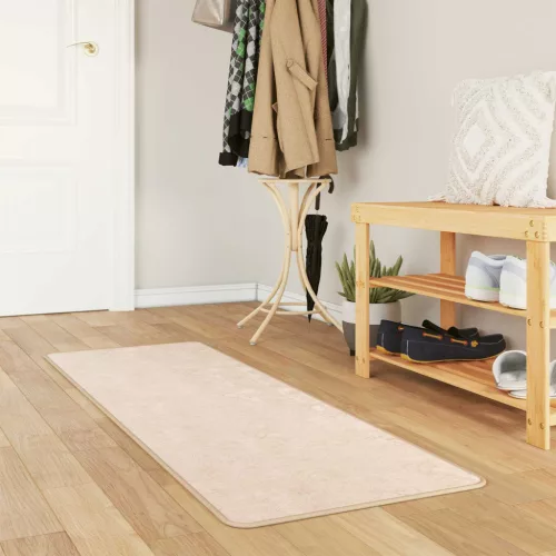  Szőnyeg Nyomtatás Krém 150 x 50 cm Poliészter és PVC