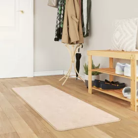  Szőnyeg Nyomtatás Krém 200 x 50 cm Poliészter és PVC