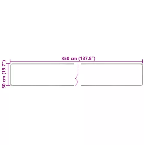  Szőnyeg Nyomtatás Krém 350 x 50 cm Poliészter és PVC