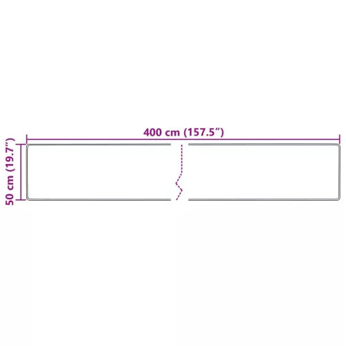  Szőnyeg Nyomtatás Krém 400 x 50 cm Poliészter és PVC