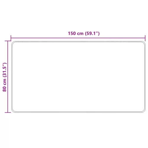  Szőnyeg Nyomtatás Krém 150 x 80 cm Poliészter és PVC