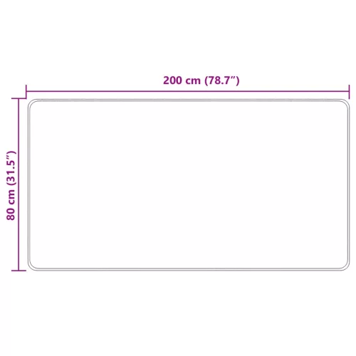  Szőnyeg Nyomtatás Krém 200 x 80 cm Poliészter és PVC