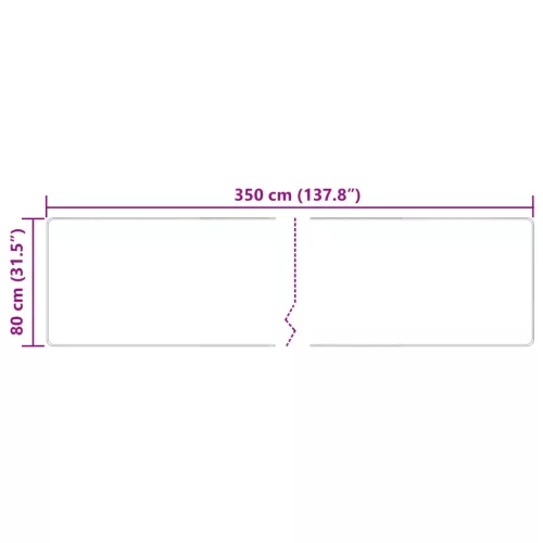  Szőnyeg Nyomtatás Krém 350 x 80 cm Poliészter és PVC