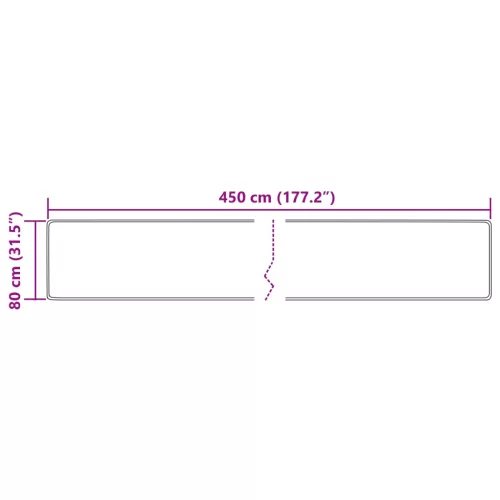  Szőnyeg Nyomtatás Krém 450 x 80 cm Poliészter és PVC
