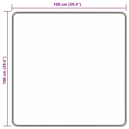  Szőnyeg Nyomtatás Krém 100 x 100 cm Poliészter és PVC