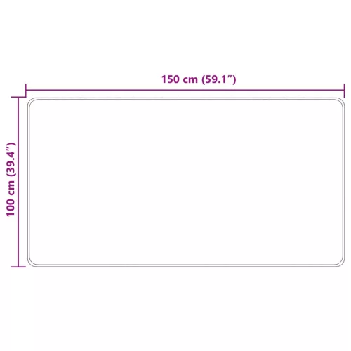  Szőnyeg Nyomtatás Krém 150 x 100 cm Poliészter és PVC