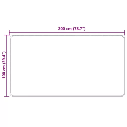  Szőnyeg Nyomtatás Krém 200 x 100 cm Poliészter és PVC