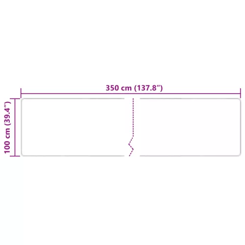  Szőnyeg futó MARSA Krém 100 x 350 cm Poliészter és PVC