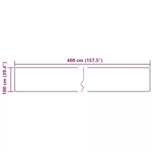  Szőnyeg Nyomtatás Krém 400 x 100 cm Poliészter és PVC