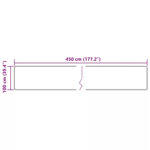  Szőnyeg Nyomtatás Krém 450 x 100 cm Poliészter és PVC