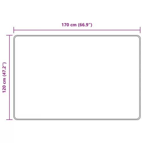  Szőnyeg Nyomtatás Krém 170 x 120 cm Poliészter és PVC