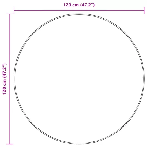  Szőnyeg Nyomtatás Krém Ø 120 cm Poliészter és PVC