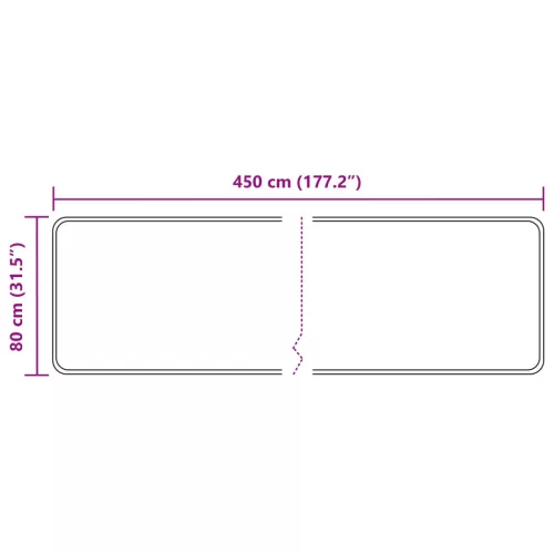 Szőnyeg futó MARSA Bézs 80 x 450 cm Poliészter és PVC