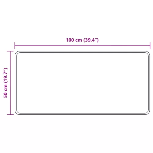  Szőnyeg futó MARSA Szürke 100 x 50 cm Poliészter és PVC