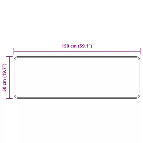 Szőnyeg futó MARSA Szürke 150 x 50 cm Poliészter és PVC