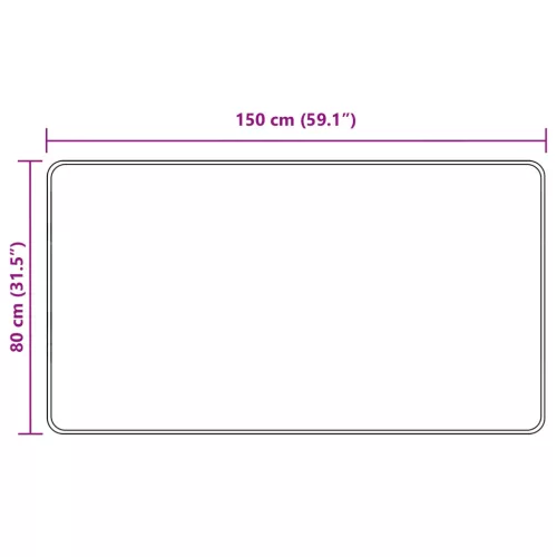  Szőnyeg futó MARSA Szürke 150 x 80 cm Poliészter és PVC