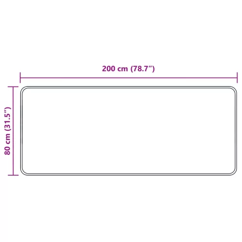  Szőnyeg futó MARSA Szürke 200 x 80 cm Poliészter és PVC