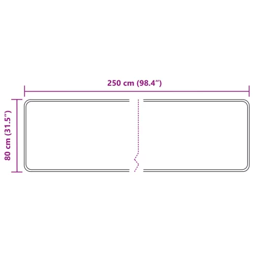  Szőnyeg futó MARSA Szürke 250 x 80 cm Poliészter és PVC