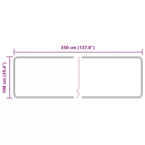  Szőnyeg futó MARSA Sárga 100 x 350 cm Poliészter és PVC
