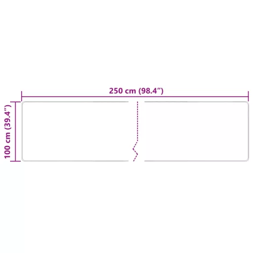  Szőnyeg futó MARSA Sokszínű 100 x 250 cm Poliészter és PVC