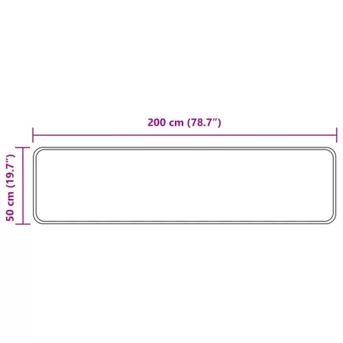  Szőnyeg futó MARSA Fekete 50 x 200 cm Poliészter és PVC