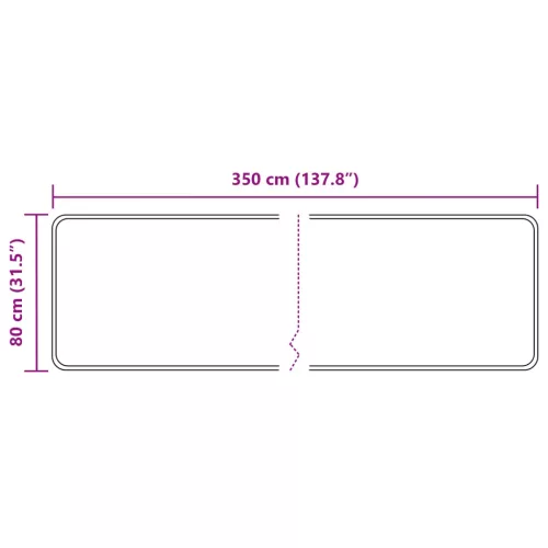  Szőnyeg futó MARSA Fekete 80 x 350 cm Poliészter és PVC