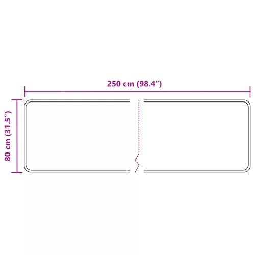  Szőnyeg futó MARSA Fehér 80 x 250 cm Poliészter és PVC