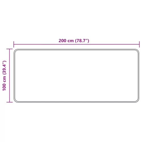  Szőnyeg futó MARSA Fehér 100 x 200 cm Poliészter és PVC