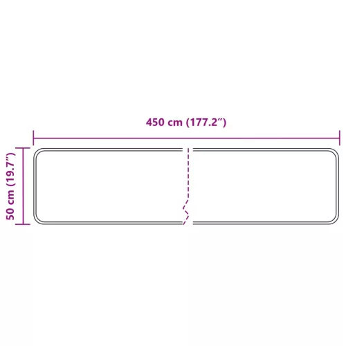  Szőnyeg futó MARSA Fekete 50 x 450 cm Poliészter és PVC