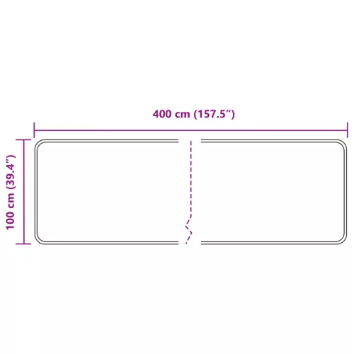  Szőnyeg futó MARSA Fekete 100 x 400 cm Poliészter és PVC