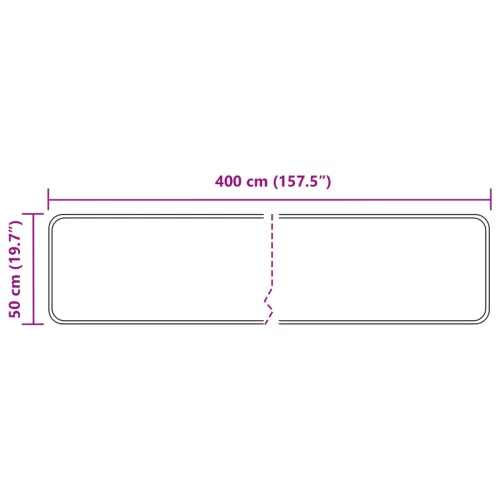  Szőnyeg futó MARSA Szürke 50 x 400 cm Poliészter és PVC