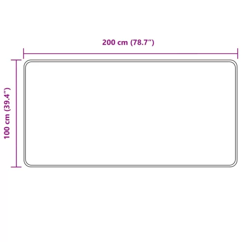  Szőnyeg futó MARSA Szürke 100 x 200 cm Poliészter és PVC