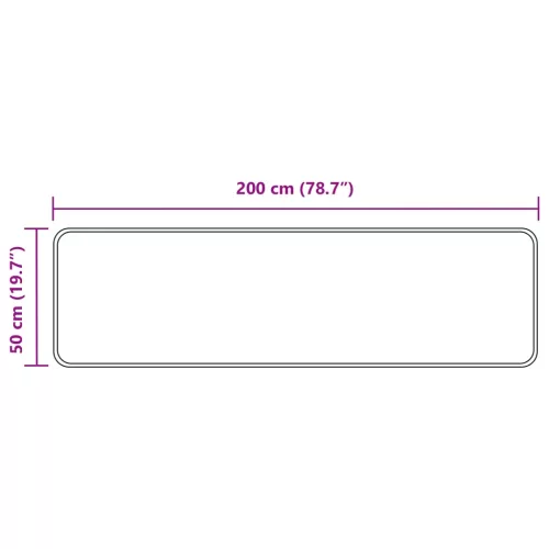  Szőnyeg futó MARSA Fekete 50 x 100 cm Poliészter és PVC