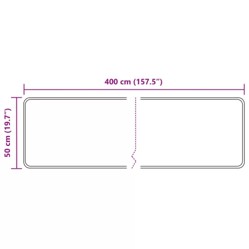  Szőnyeg futó MARSA Fekete 50 x 400 cm Poliészter és PVC