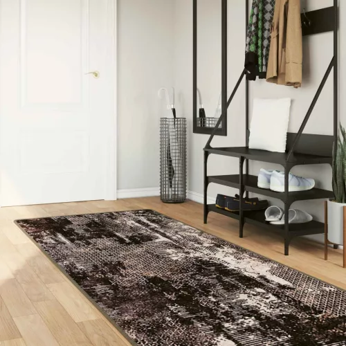  Szőnyeg futó MARSA Fekete 100 x 250 cm Poliészter és PVC