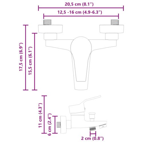  Zuhany Keverő Csap Fekete G 1 / 2 hüvelyk