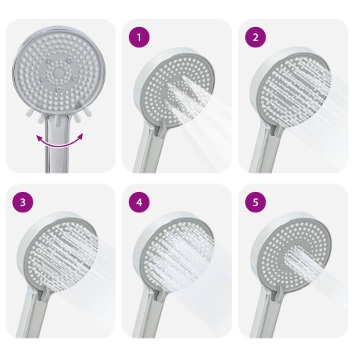  Zuhanyfej Készlet Króm G 1 / 2 hüvelyk Bronz