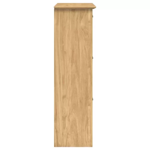  Cipőtartó fiókkal BODO Méz barna 80 x 35 x 118 cm Faanyag