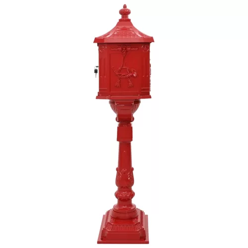  Álló Levélszekrény Piros 42,5 x 29,5 x 117 cm Öntött alumínium